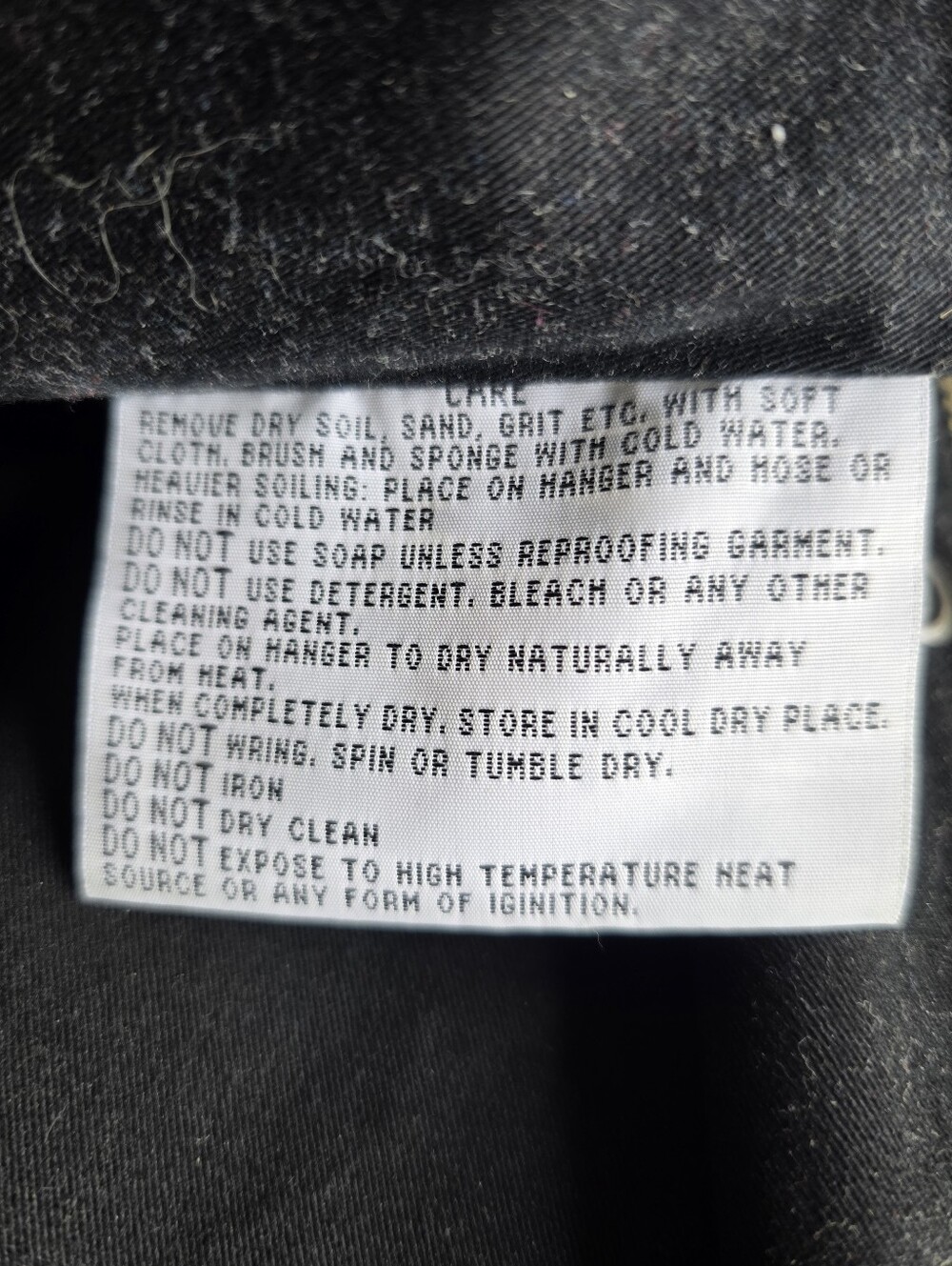 Outback Trail Foxfire Aussie Pathfinder Black Waxed Oilskin Bomber Jacket Mens L - Picture 12 of 12
